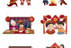 新年漫画图片,欢乐迎新岁，趣味满人间